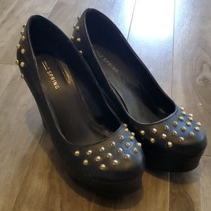 Call it Spring wedges with stud detail